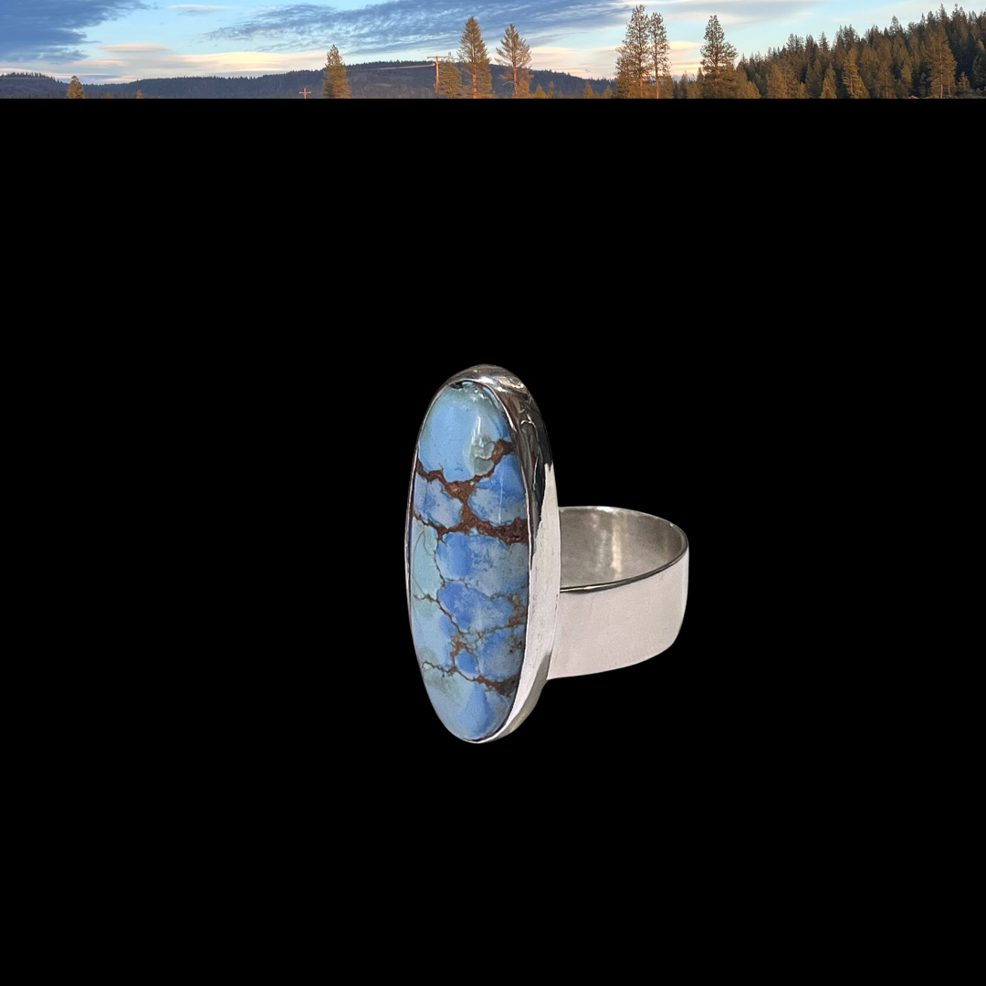Stratus Ring - Golden Hills Turquoise - Size 7.5