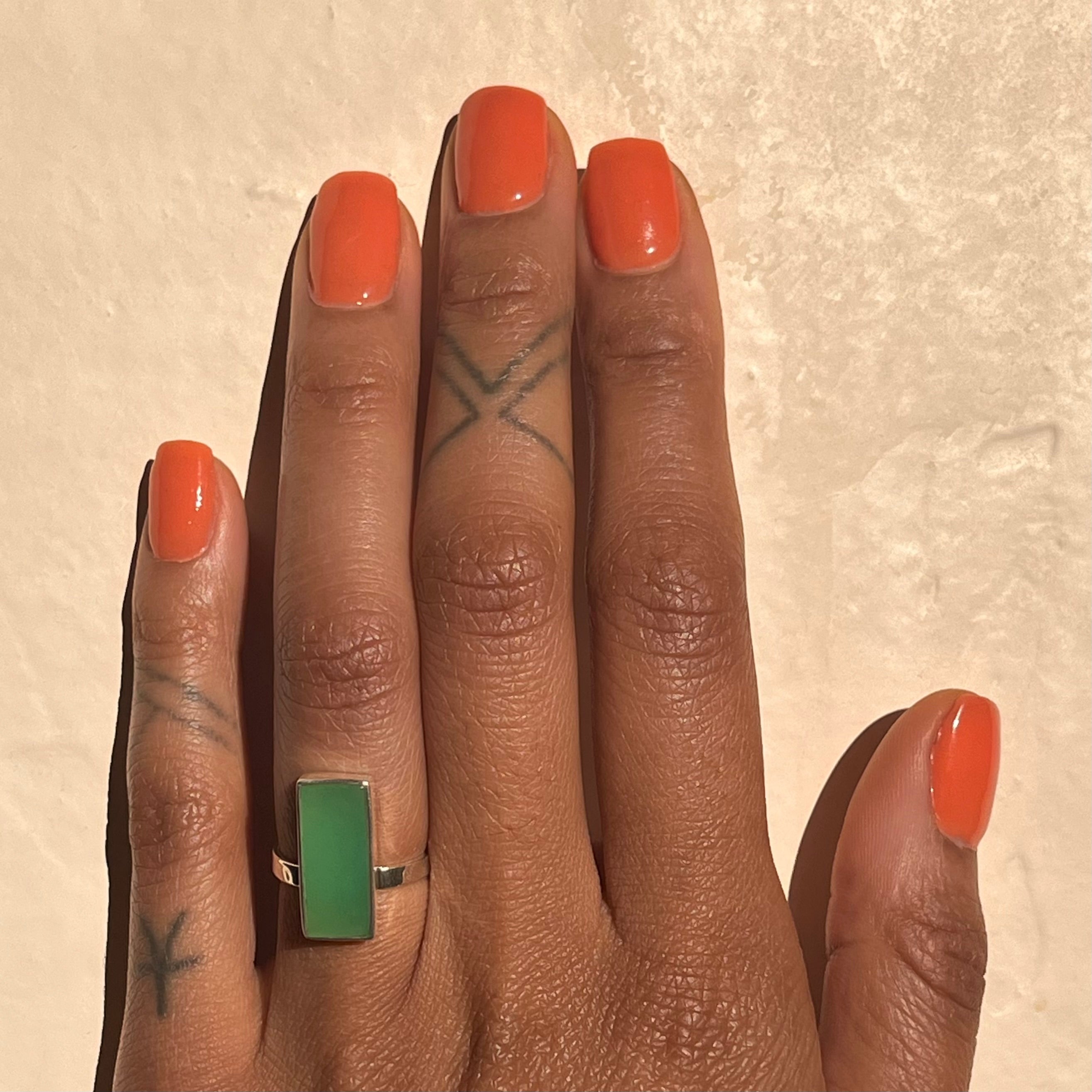North/South Ring - Chrysoprase - Size 5