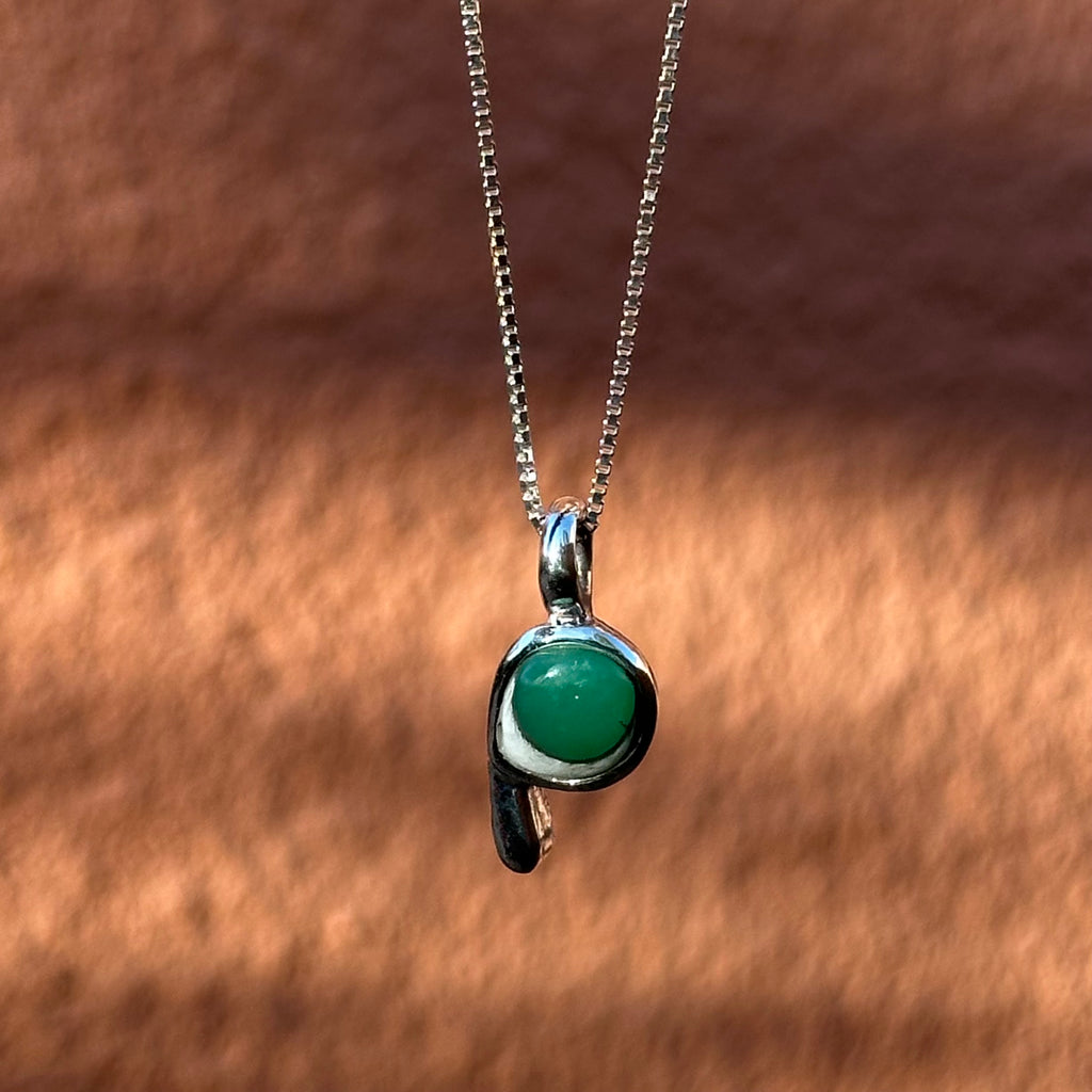 Sad Girl Charm - Chrysoprase