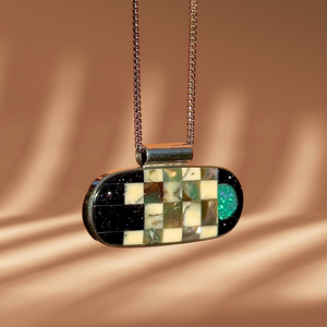 Cosmic Chess Pendant Necklace