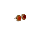 Solar Eclipse - Mis-Match Baltic Amber Studs - Earrings - Coral + Rosarita