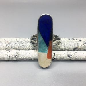 Color Block Modernist Ring