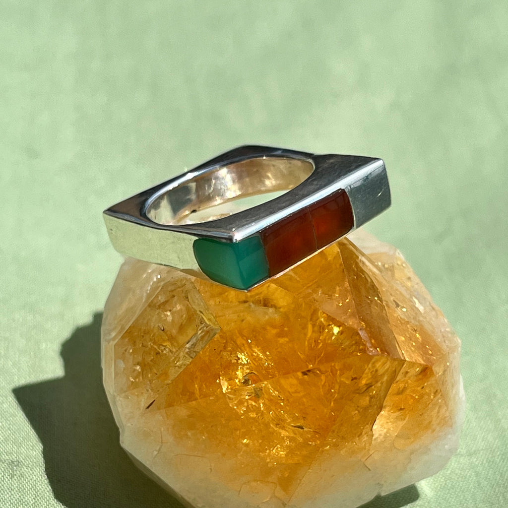 Squared Box Ring - size 7