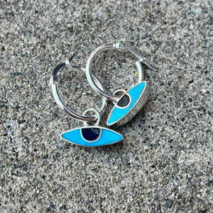 Naked Truth Hoop Earrings - Arizona Turquoise