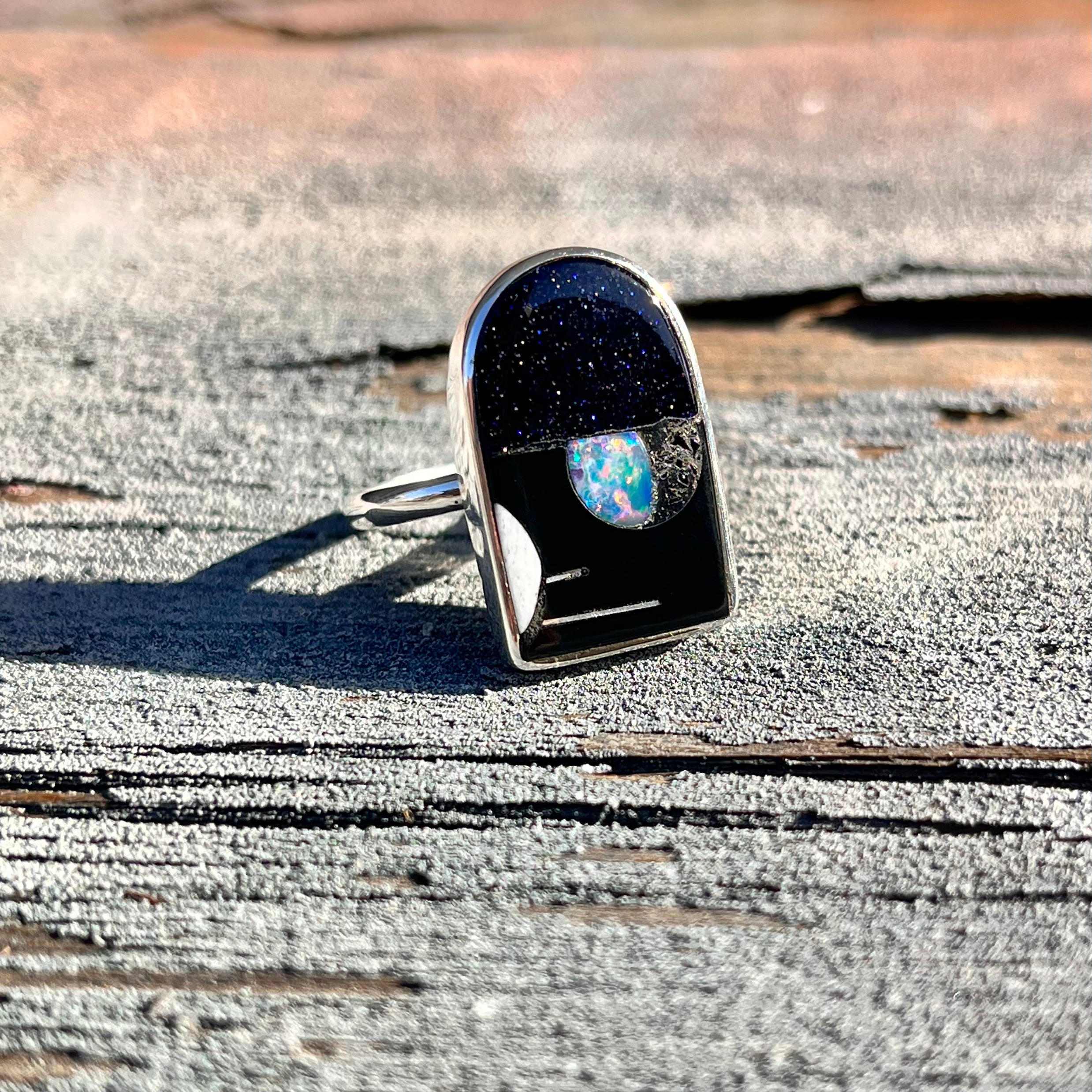 Solar Eclipse Ring - size 8.25