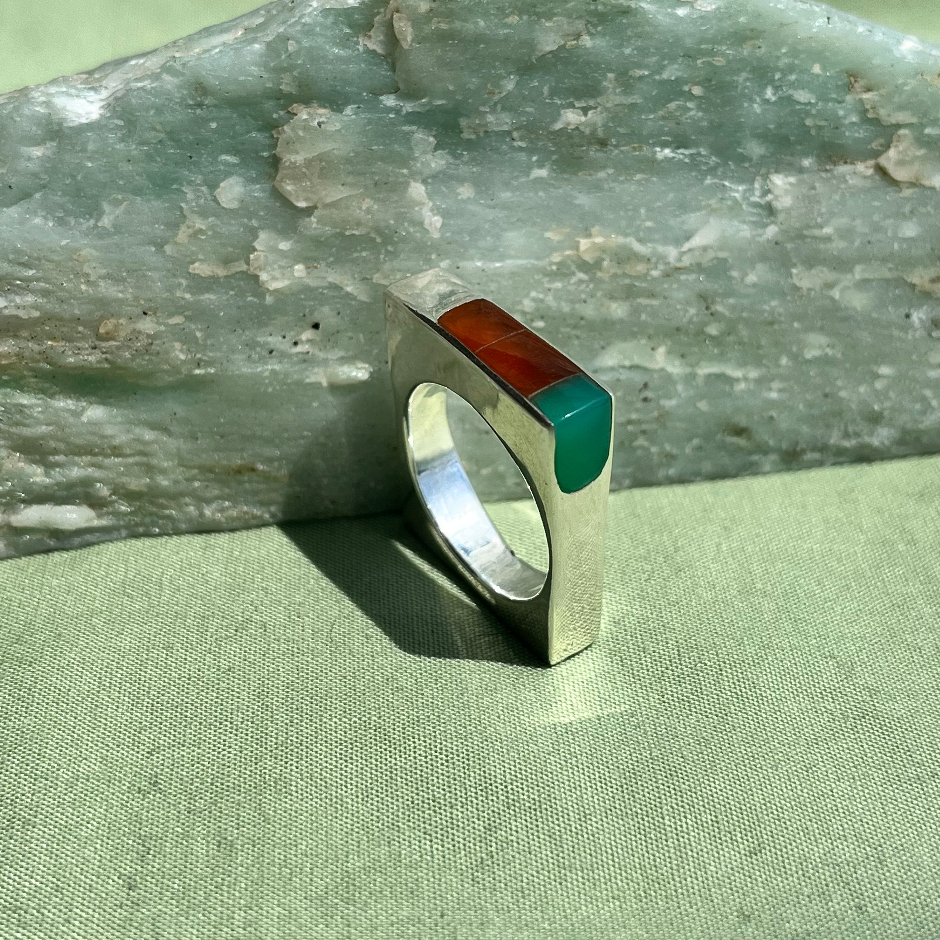 Squared Box Ring - size 7