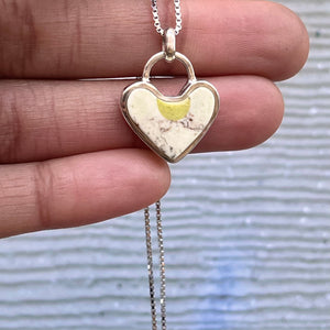 Lemon Heart Locket Necklace