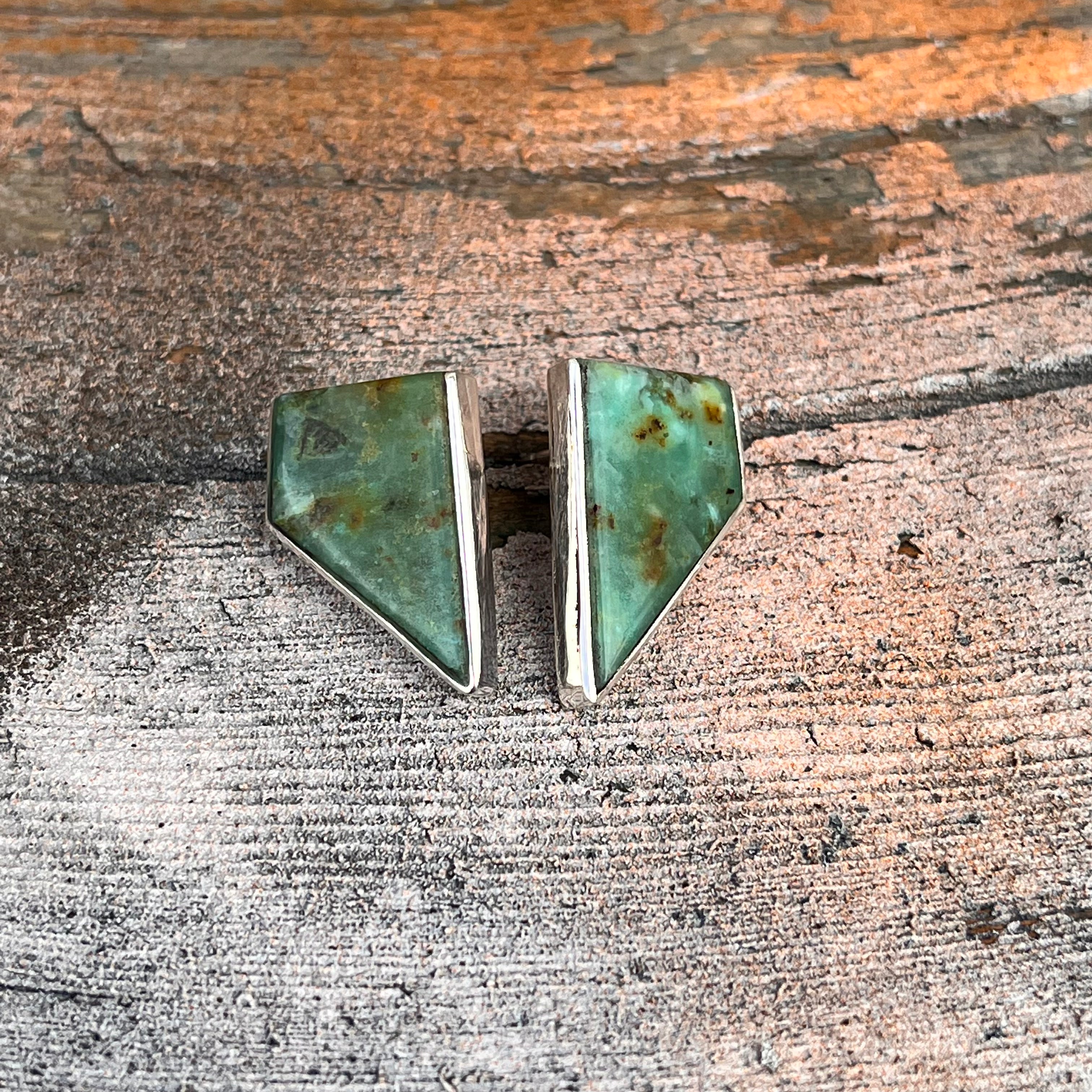 Shield Stud Earrings - Phoenix Stone